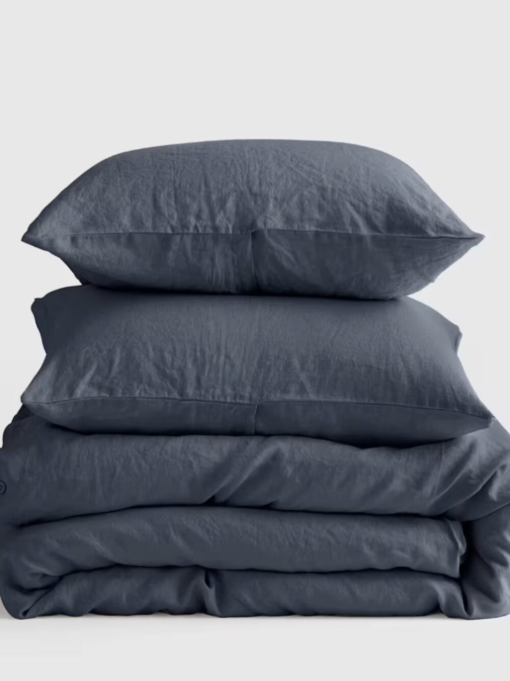 European Linen Full/Queen Duvet Set in Nightfall - Retail $194